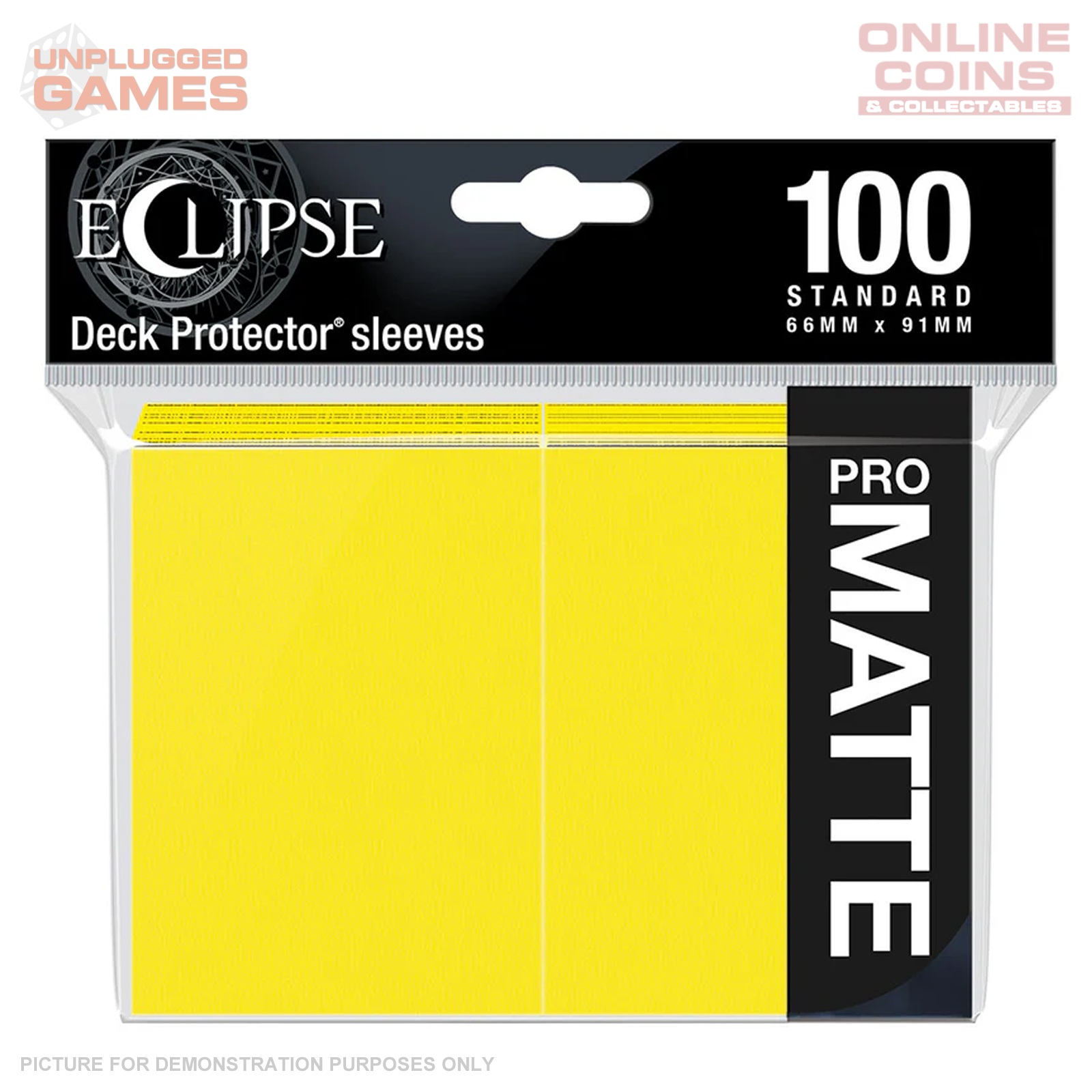 ULTRA PRO Eclipse Deck Protector Standard - 100ct Matte Lemon Yellow
